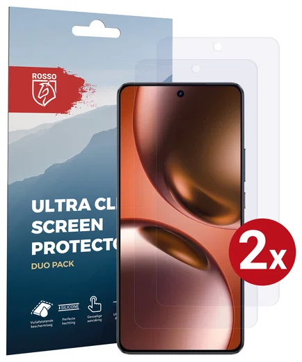 Rosso Realme GT 7 / GT 7T Screen Protector Case Friendly Folie Duo Pack afbeelding 1