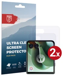 Rosso Motorola Razr 60 Ultra Screen Protector Case Friendly Folie Duo Pack afbeelding