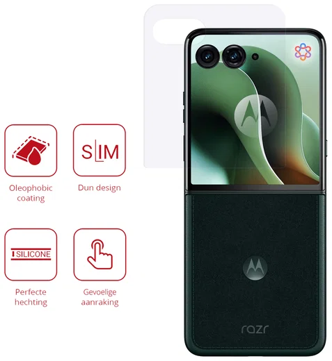 Rosso Motorola Razr 60 Ultra Screen Protector Case Friendly Folie Duo Pack afbeelding 2