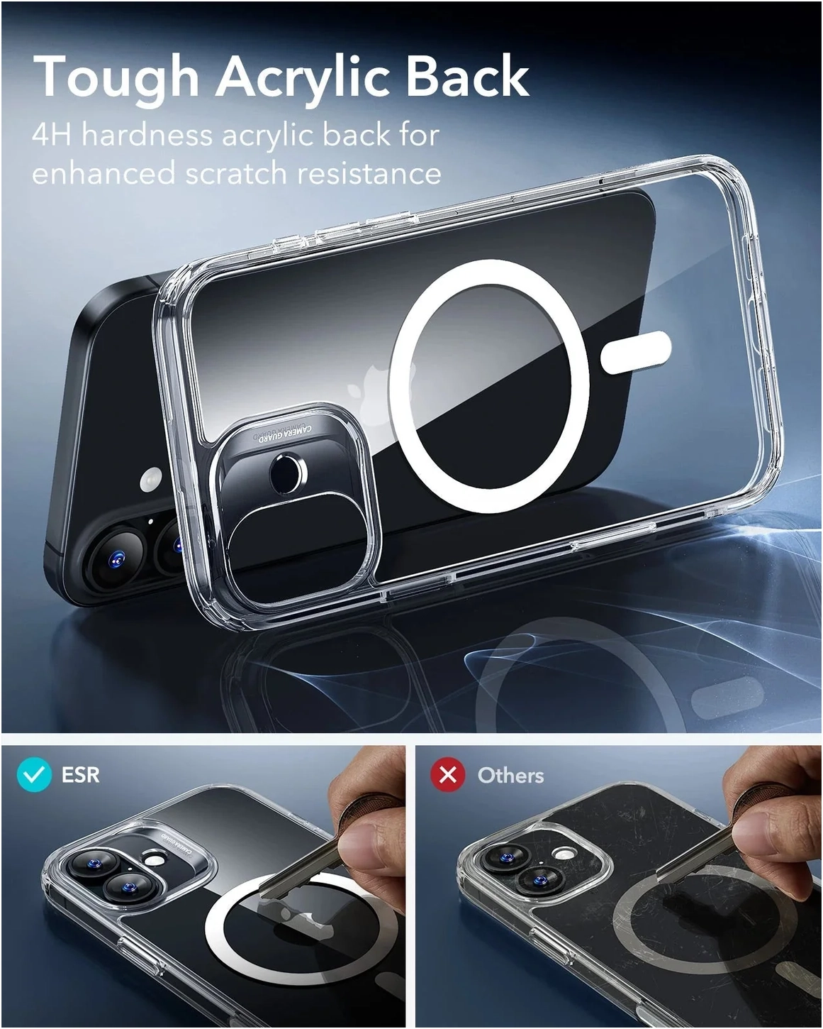 ESR Classic Hybrid iPhone 17 Hoesje MagSafe Back Cover Transparant afbeelding 7