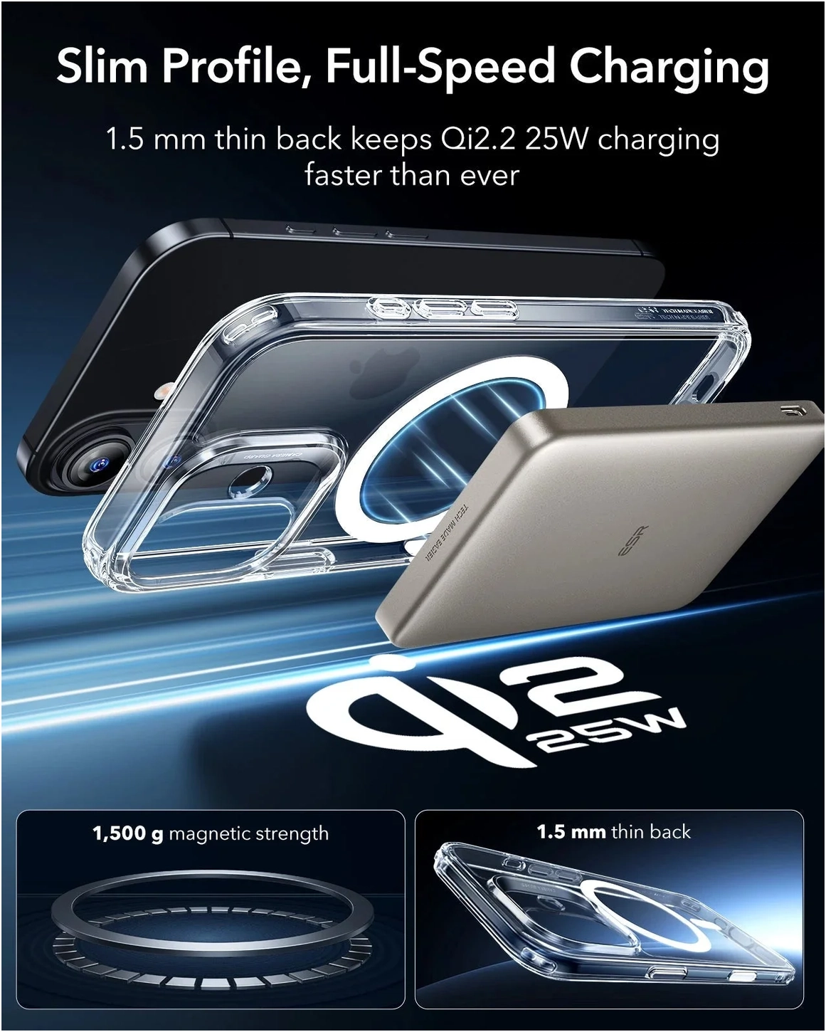 ESR Classic Hybrid iPhone 17 Hoesje MagSafe Back Cover Transparant afbeelding 8