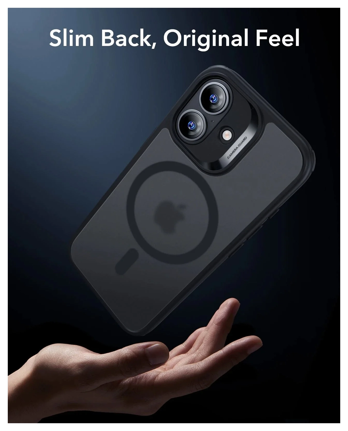 ESR Classic Hybrid iPhone 17 Hoesje MagSafe Back Cover Frosted Zwart afbeelding 6