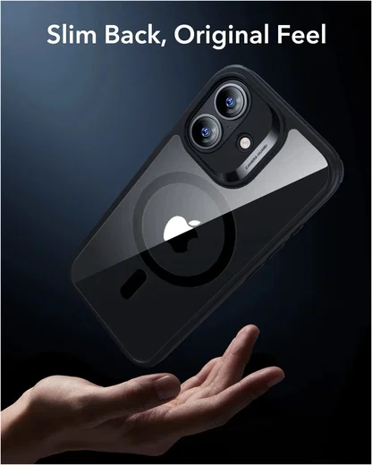 ESR Classic Hybrid iPhone 17 Hoesje MagSafe Back Cover Transparant Zwart afbeelding 6