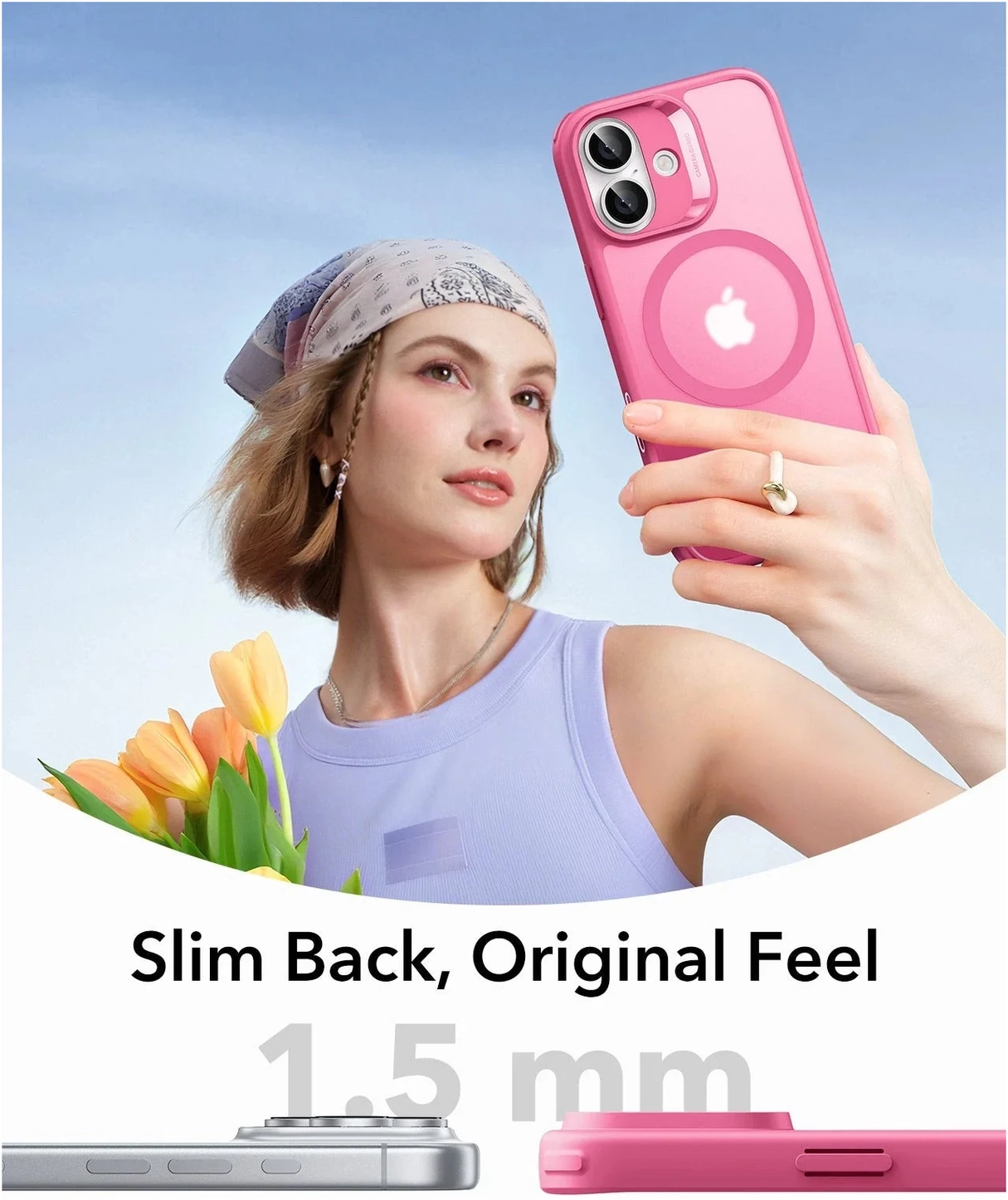 ESR Classic Hybrid iPhone 17 Hoesje MagSafe Back Cover Roze afbeelding 7