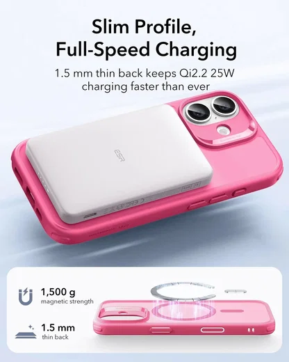 ESR Classic Hybrid iPhone 17 Hoesje MagSafe Back Cover Roze afbeelding 8