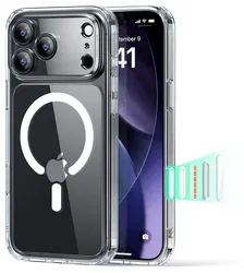 ESR Classic Hybrid iPhone 17 Pro Hoesje MagSafe Back Cover Transparant afbeelding