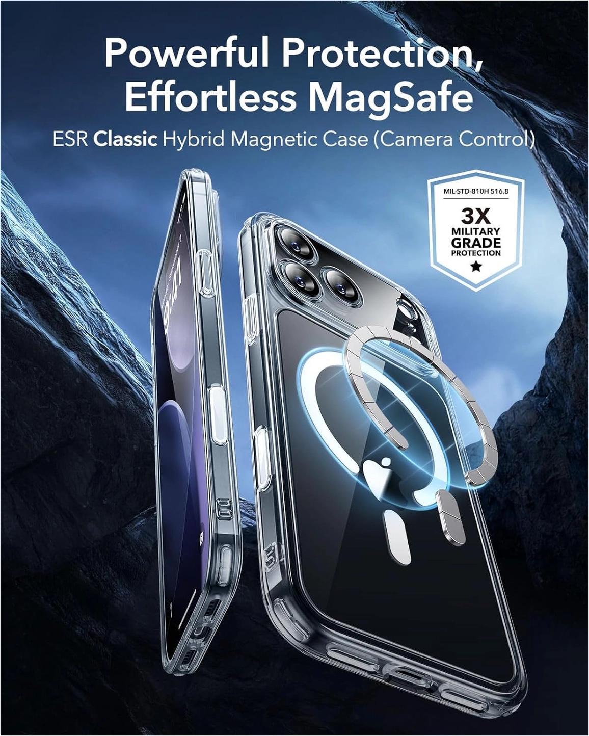 ESR Classic Hybrid iPhone 17 Pro Hoesje MagSafe Back Cover Transparant afbeelding 2