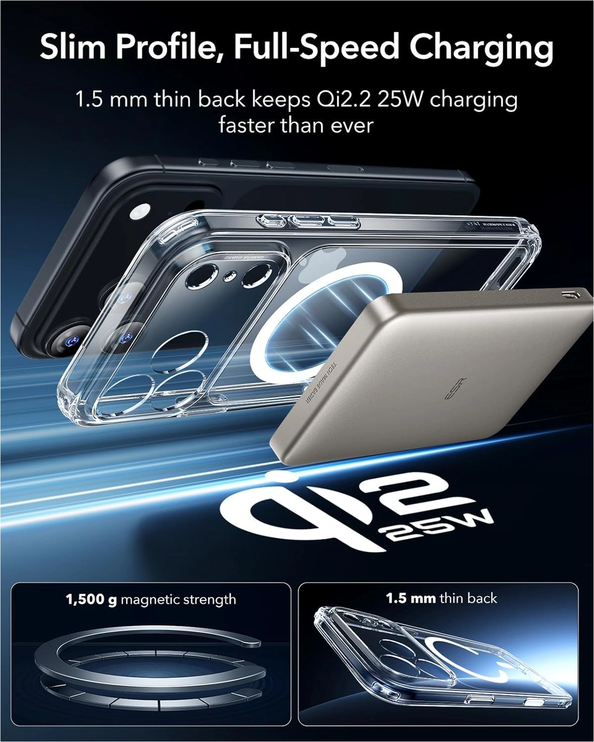 ESR Classic Hybrid iPhone 17 Pro Hoesje MagSafe Back Cover Transparant afbeelding 7
