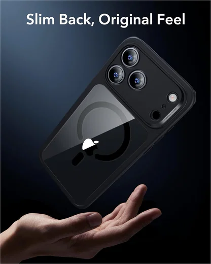 ESR Classic Hybrid iPhone 17 Pro Hoesje MagSafe Back Cover Transparant Zwart afbeelding 7