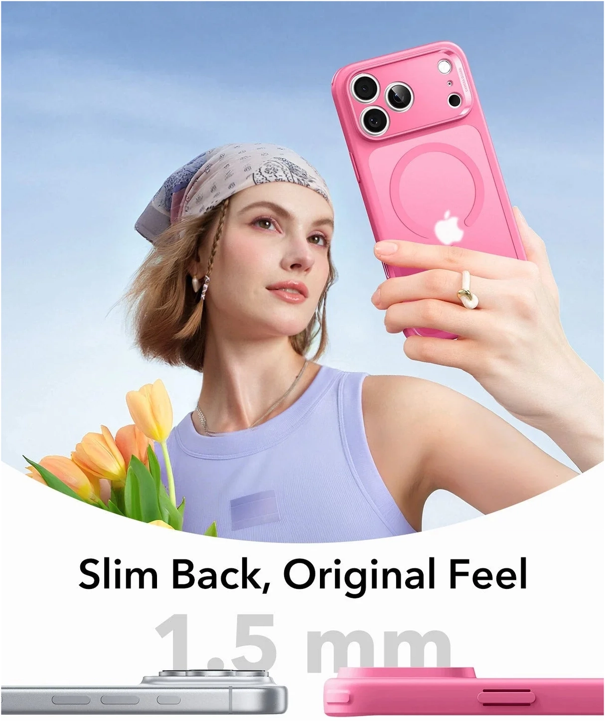 ESR Classic Hybrid iPhone 17 Pro Hoesje MagSafe Back Cover Roze afbeelding 7