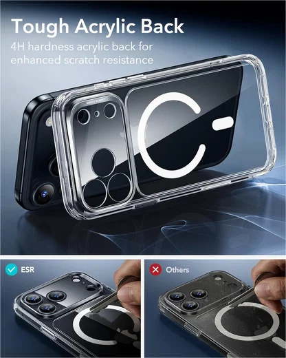 ESR Classic Hybrid iPhone 17 Pro Max Hoesje MagSafe Back Cover Transparant afbeelding 6