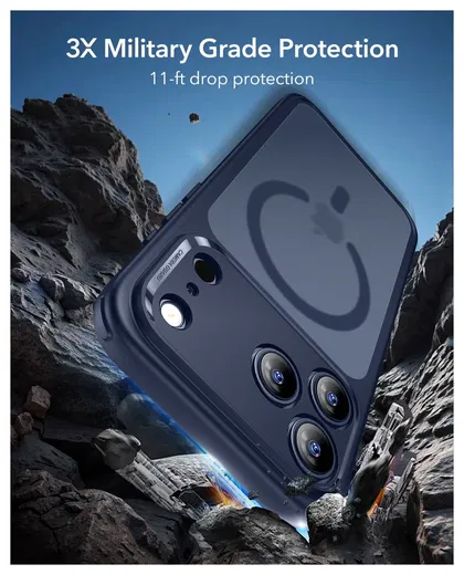 ESR Classic Hybrid iPhone 17 Pro Max Hoesje MagSafe Back Cover Blauw afbeelding 5