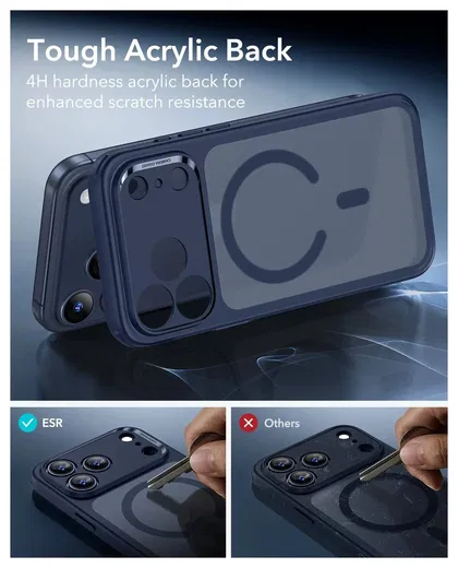 ESR Classic Hybrid iPhone 17 Pro Max Hoesje MagSafe Back Cover Blauw afbeelding 6