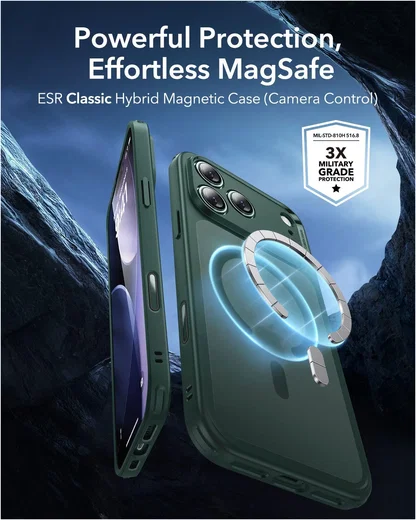 ESR Classic Hybrid iPhone 17 Pro Max Hoesje MagSafe Back Cover Groen afbeelding 2