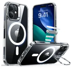 ESR Classic Hybrid MagSafe iPhone 17 Hoesje Stand Back Cover Transparant afbeelding