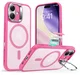 ESR Classic Hybrid MagSafe iPhone 17 Hoesje Stand Back Cover Roze afbeelding 1