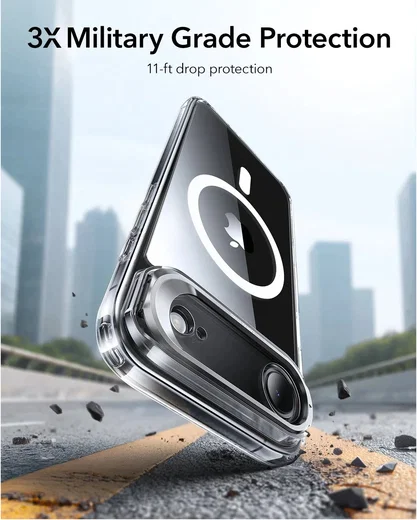 ESR Classic Hybrid MagSafe iPhone Air Hoesje Stand Transparant afbeelding 3