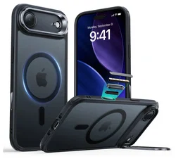 ESR Classic Hybrid MagSafe iPhone Air Hoesje Stand Frosted Zwart afbeelding