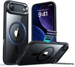 ESR Classic Hybrid MagSafe iPhone Air Hoesje Stand Transparant Zwart afbeelding