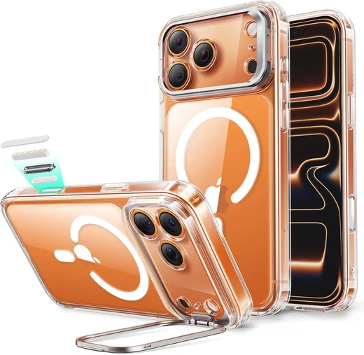 ESR Classic Hybrid MagSafe iPhone 17 Pro Hoesje Stand Transparant afbeelding 1