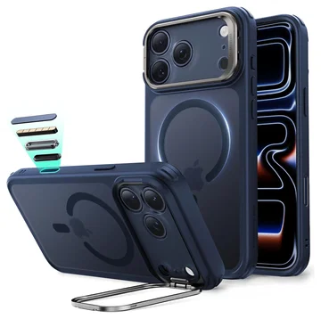 ESR Classic Hybrid MagSafe iPhone 17 Pro Hoesje Stand Blauw