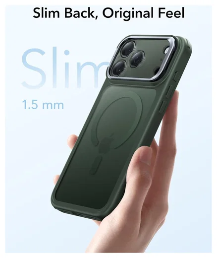 ESR Classic Hybrid MagSafe iPhone 17 Pro Hoesje Stand Groen afbeelding 8