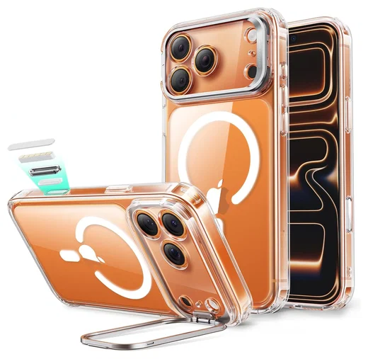 ESR Classic Hybrid MagSafe iPhone 17 Pro Max Hoesje Stand Transparant afbeelding 1
