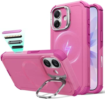 ESR Cyber Tough iPhone 17 Hoesje Stand MagSafe Back Cover Roze