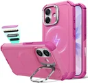ESR Cyber Tough iPhone 17 Hoesje Stand MagSafe Back Cover Roze