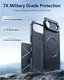 ESR Cyber Tough iPhone Air Hoesje Stand MagSafe Back Cover Zwart afbeelding 7