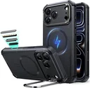 ESR Cyber Tough iPhone 17 Pro Hoesje Stand MagSafe Back Cover Zwart