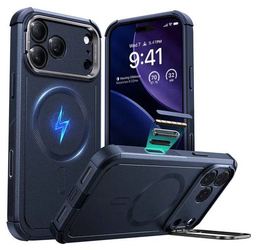 ESR Cyber Tough iPhone 17 Pro Max Hoesje Stand MagSafe Back Cover Blauw afbeelding 1