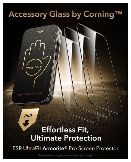 ESR UltraFit Armorite Pro iPhone 17 Pro Tempered Glass (3-Pack) afbeelding 2