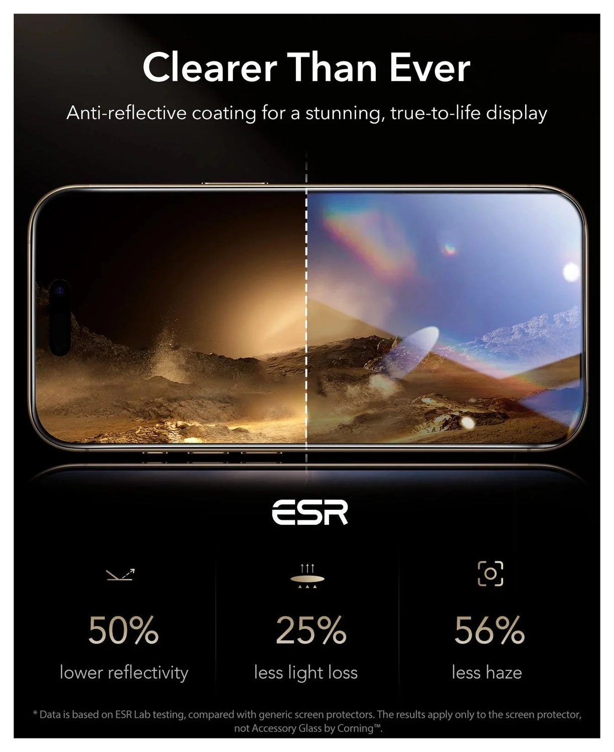 ESR UltraFit Armorite Pro iPhone 17 Pro Tempered Glass (3-Pack) afbeelding 9
