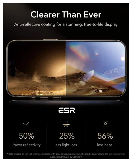 ESR UltraFit Armorite Pro iPhone 17 Pro Tempered Glass (3-Pack) afbeelding 9