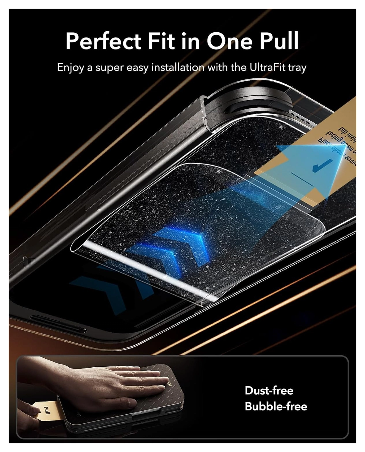 ESR UltraFit Armorite Pro Privacy iPhone 17 / 16 Pro Screen Protector (3-Pack) afbeelding 5