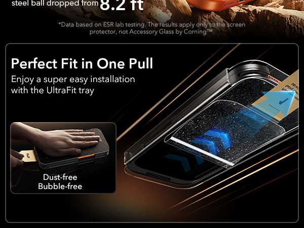 ESR UltraFit Armorite Pro Privacy iPhone 17 Pro Screen Protector (3-Pack) afbeelding 7