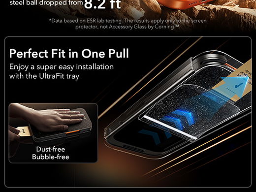 ESR UltraFit Armorite Pro Privacy iPhone 17 Pro Screen Protector (3-Pack) afbeelding 7