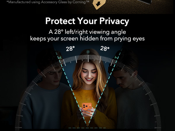 ESR UltraFit Armorite Pro Privacy iPhone 17 Pro Screen Protector (3-Pack) afbeelding 4