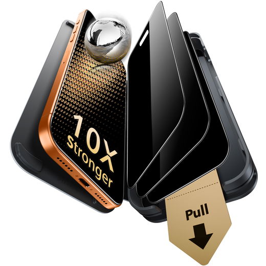 ESR UltraFit Armorite Pro Privacy iPhone 17 Pro Screen Protector (3-Pack) afbeelding 1