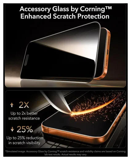 ESR UltraFit Armorite Pro Privacy iPhone 17 Pro Max Screen Protector (3-Pack) afbeelding 5