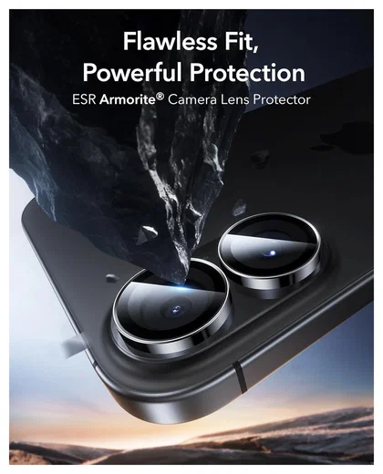 ESR Armorite iPhone 17 / 16 / 16 Plus Camera Lens Protector Zwart afbeelding 2