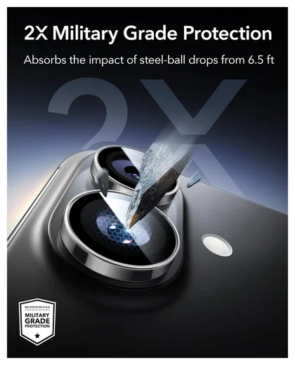 ESR Armorite iPhone 17 / 16 / 16 Plus Camera Lens Protector Transparant afbeelding 4