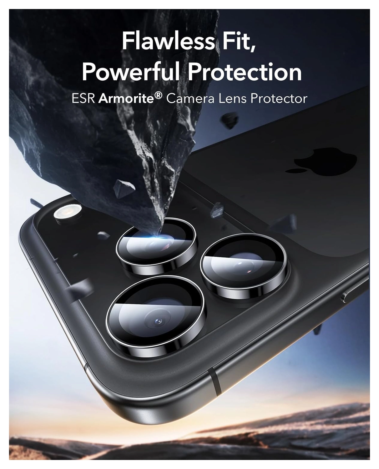 ESR Armorite iPhone 17 Pro (Max)/16 Pro (Max) Camera Lens Protector Zwart afbeelding 6