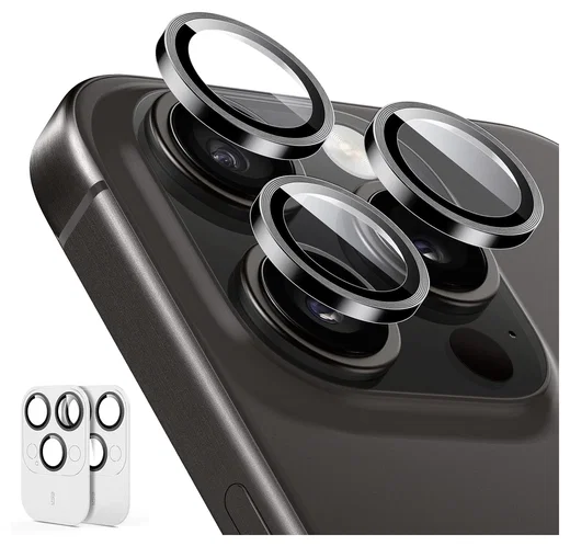 ESR Armorite iPhone 17 Pro (Max)/16 Pro (Max) Camera Lens Protector Zwart 2-Pack afbeelding 1
