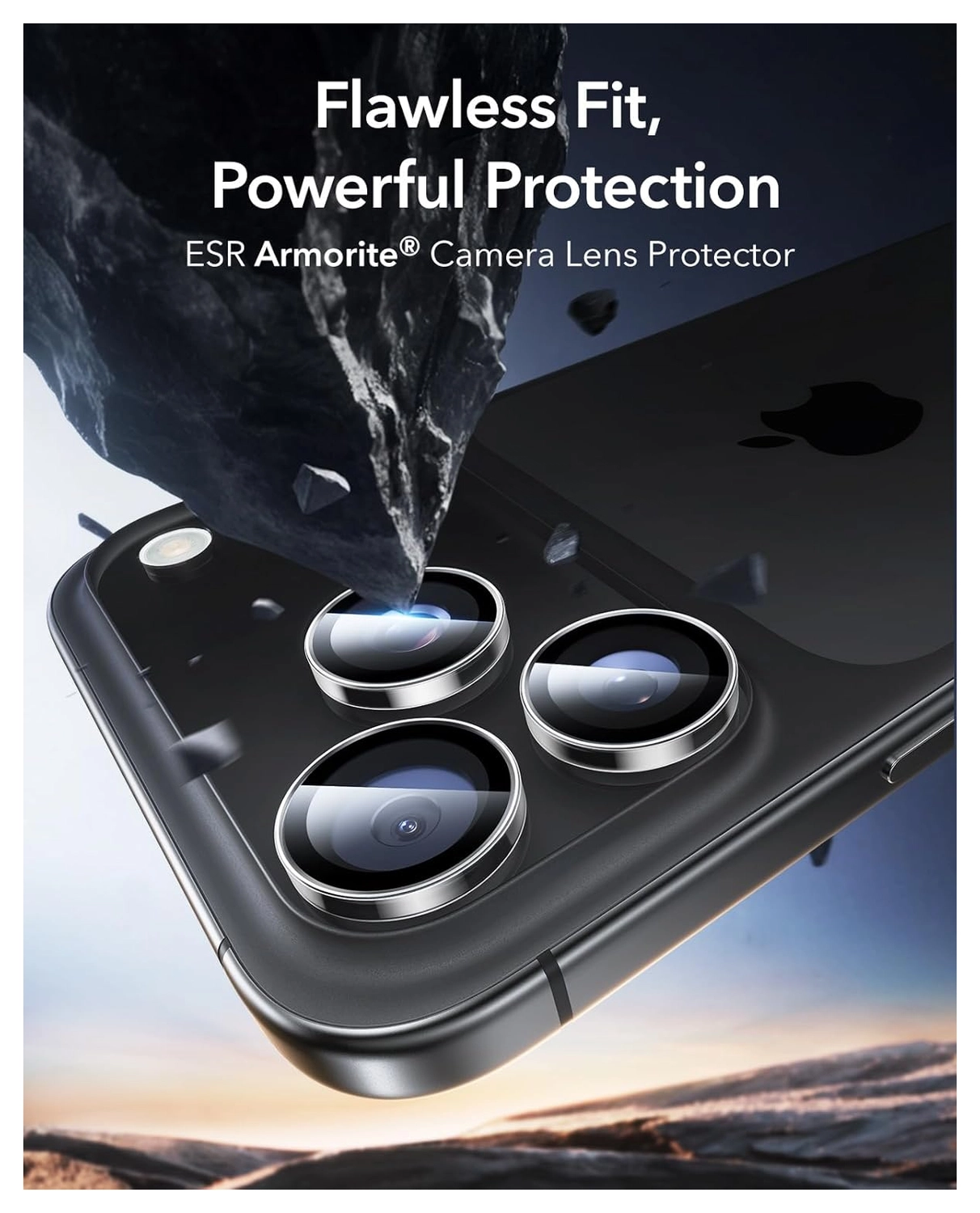 ESR Armorite iPhone 17 Pro (Max)/16 Pro (Max) Camera Lens Protector Transparant afbeelding 2