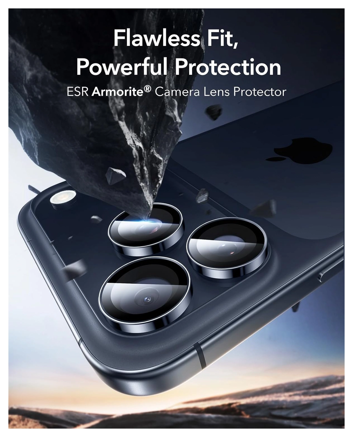 ESR Armorite iPhone 17 Pro (Max)/16 Pro (Max) Camera Lens Protector Blauw afbeelding 2