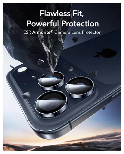 ESR Armorite iPhone 17 Pro (Max)/16 Pro (Max) Camera Lens Protector Blauw afbeelding 2