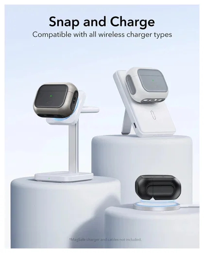 ESR Orbit Hybrid HaloLock Apple AirPods Pro 3 (2025) Hoesje MagSafe Zwart afbeelding 5