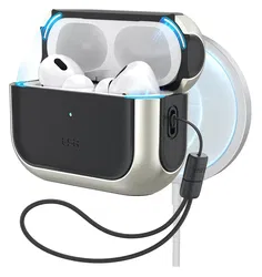 ESR Orbit Hybrid HaloLock Apple AirPods Pro 3 Hoesje MagSafe Case Titanium afbeelding